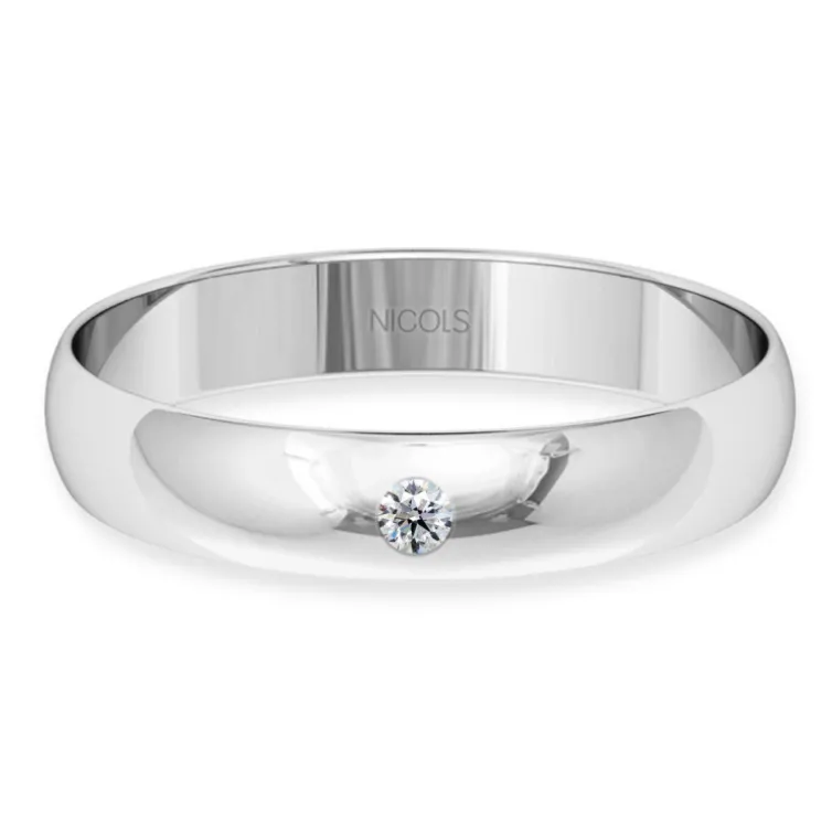 Alianza Atenea Oro Blanco Diamante 0.02