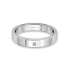 Alianza De Boda Freya Oro Blanco 4,0Mm Diamante 0.02