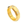 Alianza Hombre Oro Amarillo Diamante 5Mm Zeus