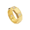 Alianza Hombre Oro Amarillo Diamante 9Mm Zeus