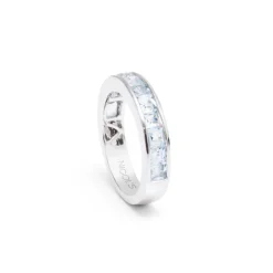 Anillo Aguamarina Azul Flúor Midi
