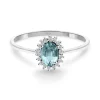 Anillo Aguamarina y Diamantes Candy