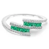 Anillo Brillantes y Esmeraldas Amelia 0.33
