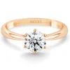 Anillo compromiso con diamante 0,10 a 0,70 Ct. Alexia Oro rosa
