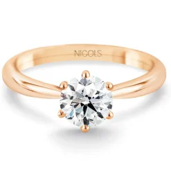 Anillo compromiso con diamante 0,10 a 0,70 Ct. Alexia Oro rosa
