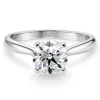Anillo compromiso diamante 0,10 a 0,70 Ct Nicole oro blanco 18K