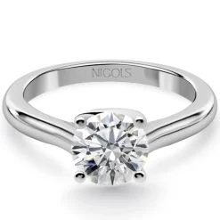 Anillo compromiso diamante 0,10 a 0,70 quilates solitario Megan platino