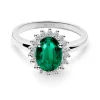 Anillo Compromiso Esmeralda Dalia 1.30