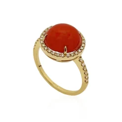 Anillo Coral Diamantes Red Velvet Nicols 12Mm