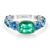 Anillo Cuarzo Verde Topacio Rainbow