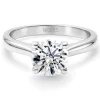 Anillo diamante 0,10 a 0,70 Ct Nancy oro blanco 18K