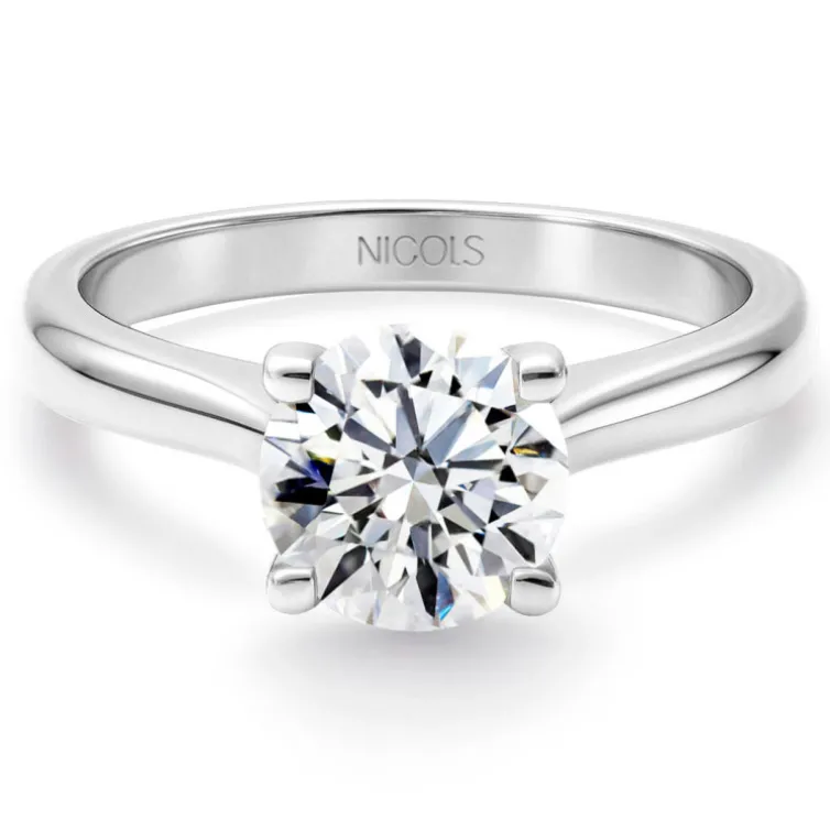 Anillo diamante 0,10 a 0,70 Ct Nancy oro blanco 18K