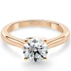 Anillo diamante 0,10 a 0,70 quilates solitario Megan oro rosa