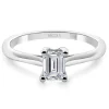 Anillo Diamante 0.45 Corte Esmeralda Compromiso Camille