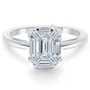 Anillo Diamante 0.70 Ct Talla Esmeralda Vrait Oro Blanco
