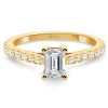 Anillo Diamante 0.45 Esmeralda Camille Oro Amarillo