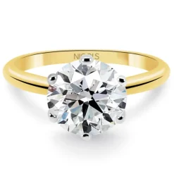 Anillo Diamante 2ct H VS Solitario Charlotte oro amarillo y oro blanco