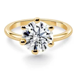 Anillo Diamante 2ct H VS Solitario Charlotte oro amarillo