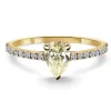 Anillo Diamante Limón Pera Solitario 0.45 Quilates