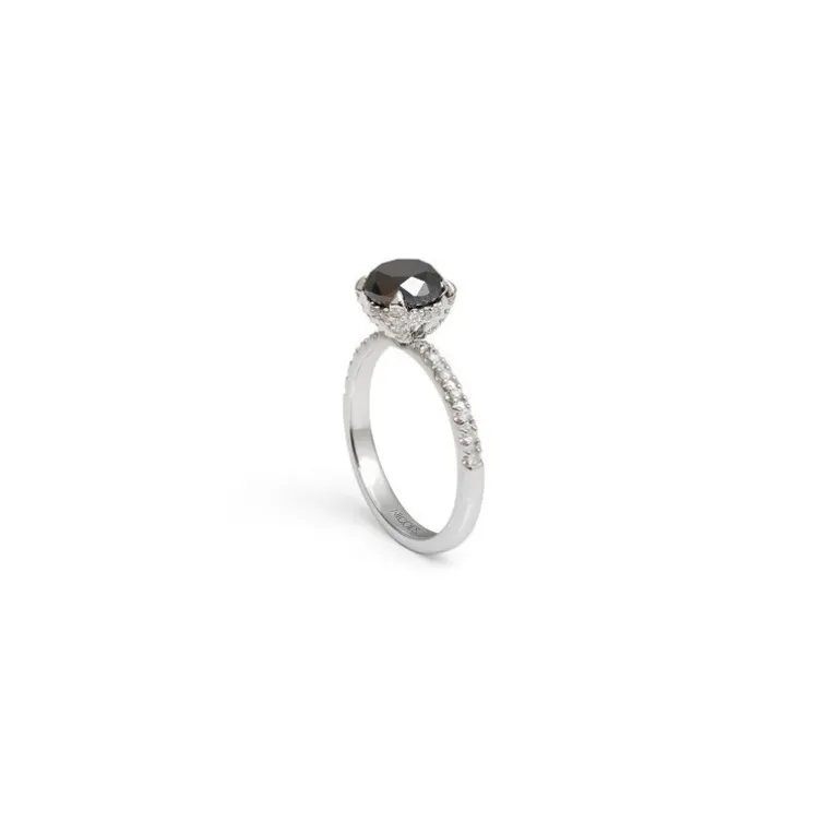 Anillo Diamante Negro Black Power