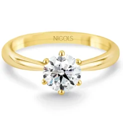 Anillo diamante Oro Amarillo 0,10 a 0,70 Ct. Alexia