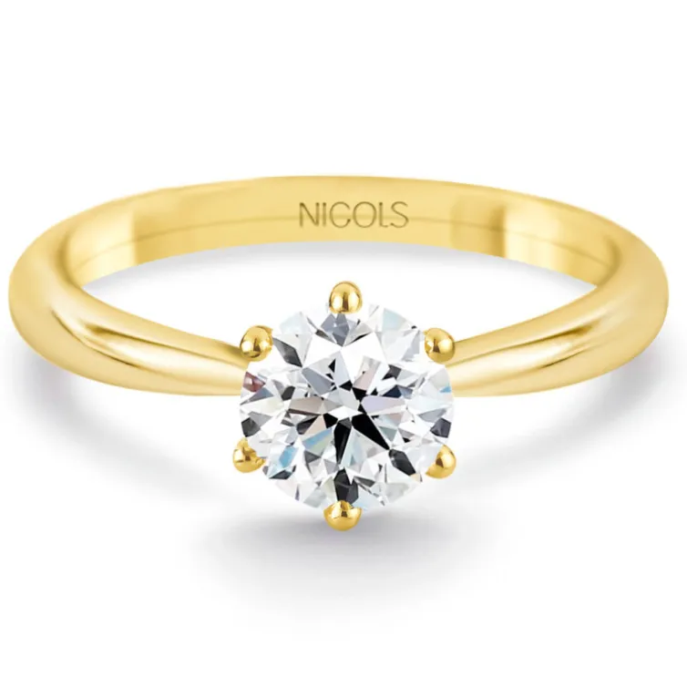 Anillo diamante Oro Amarillo 0,10 a 0,70 Ct. Alexia