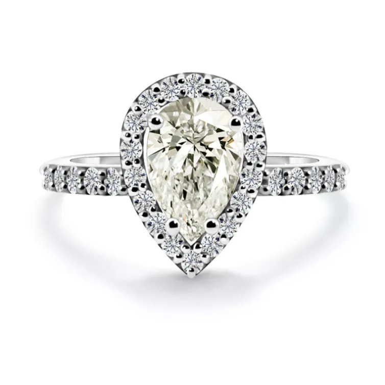 Anillo Diamante Pera Solitario 0.97 Quilates