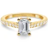 Anillo Diamante talla esmeralda Camille 0.60 Oro Amarillo