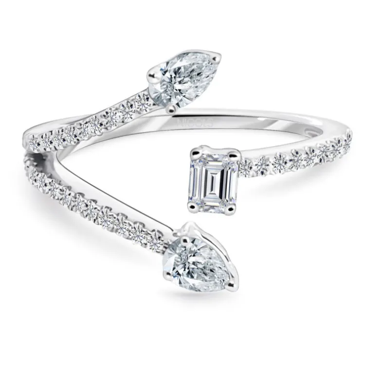 Anillo Diamantes abierto Jasmine