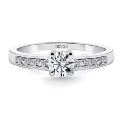 Anillo Diamantes Amelie 0.50 Ct Solitario Medio Quilate