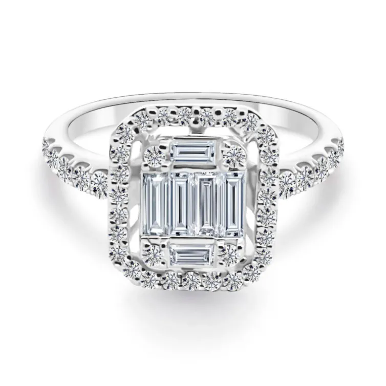 Anillo Diamantes Aniversario Wedding Band