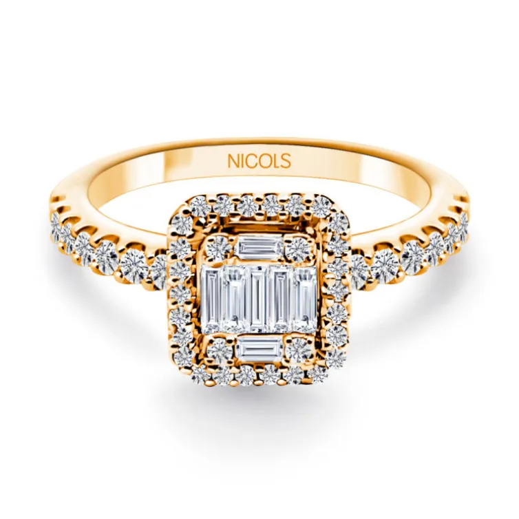 Anillo Diamantes Aniversario Wedding Band