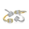 Anillo diamantes Aura oro amarillo y blanco