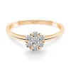 Anillo Diamantes Camelia 0.35 Oro Rosa