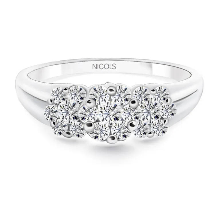 Anillo Diamantes Camelia 0.64