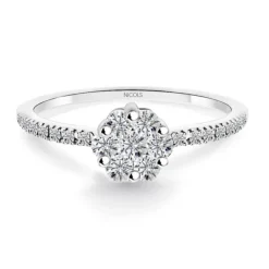 Anillo Diamantes Camelia 0.55