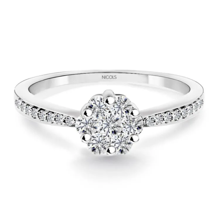 Anillo Diamantes Camelia 0.49