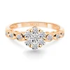 Anillo Diamantes Camelia 0.58 Oro Rosa