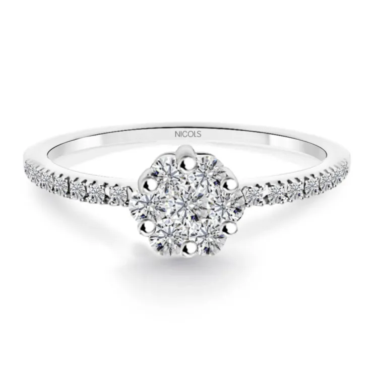 Anillo Diamantes Camelia 0.55