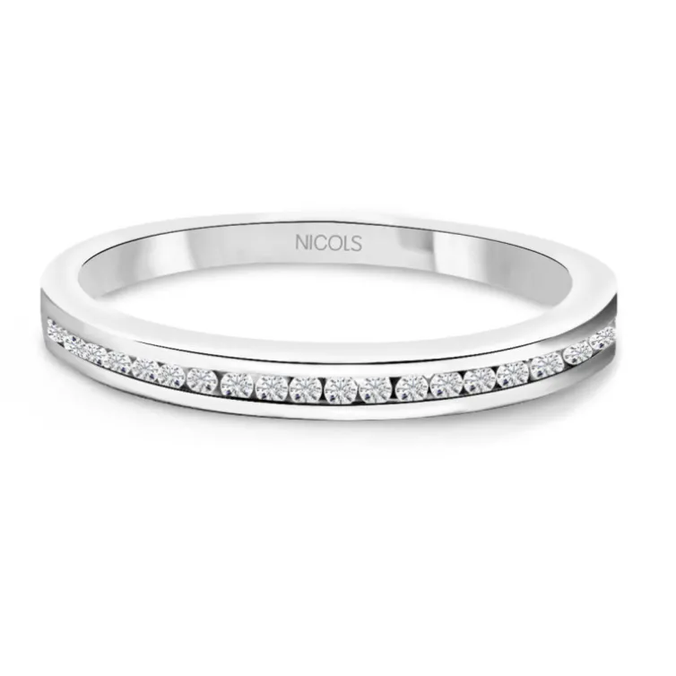 Anillo Diamantes Chloe 0.18 Oro Blanco