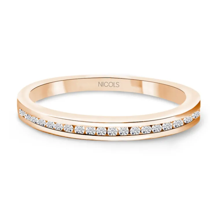 Anillo Diamantes Chloe 0.18 Oro Rosa