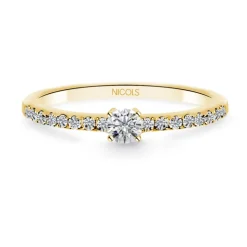 Anillo Diamantes Dafne Petit 0.15 Oro Amarillo