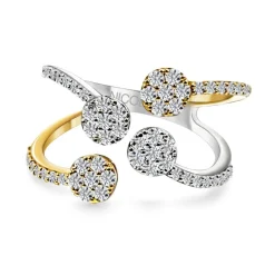 Anillo diamantes doble brazo Aura Rosetón