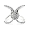 Anillo diamantes doble brazo onda Aura 0,50Ct.