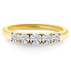 Anillo Diamantes Eloise 0.55 Oro Amarillo