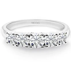 Anillo Diamantes Eloise 0.95 Oro Blanco