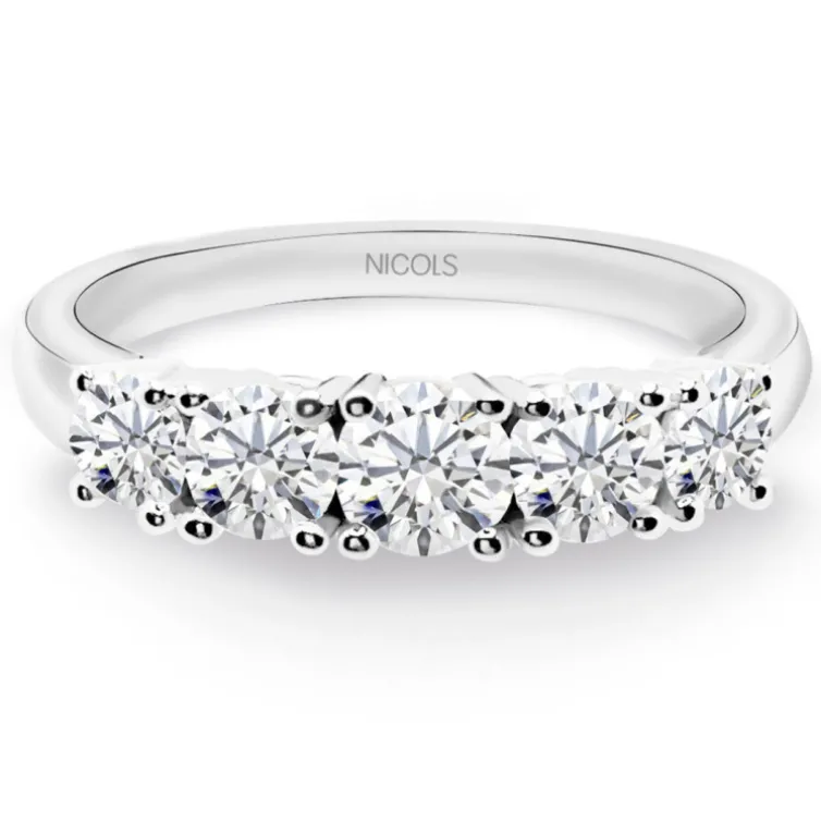 Anillo Diamantes Eloise 0.95 Oro Blanco