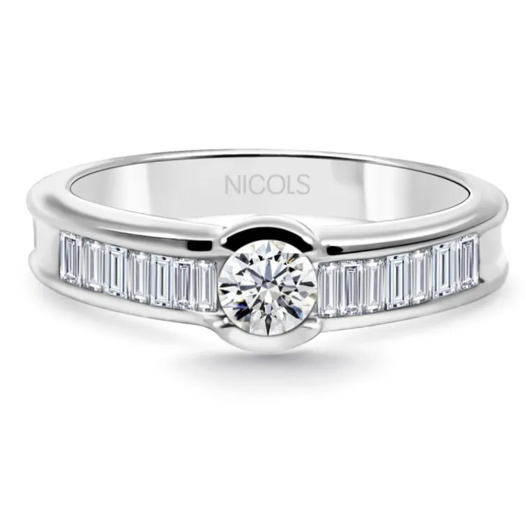 Anillo Diamantes Emily Oro Blanco 0,50ct