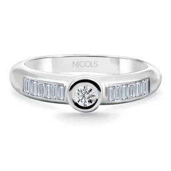 Anillo Diamantes Emily Oro Blanco 0,40ct