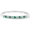 Anillo Diamantes Esmeralda Azalea 0.04 Oro Blanco